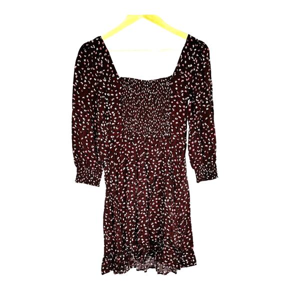 Garage Sweetheart Floral Mini Dress  Boho Chic  Small  Sustainable Fashion NWT - Picture 1 of 6